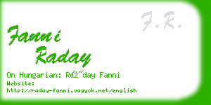 fanni raday business card